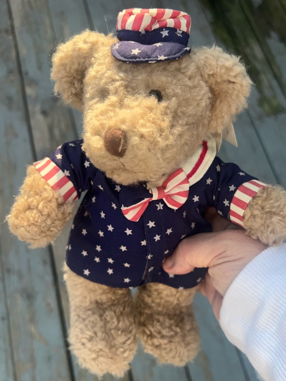 Russ Berrie George Teddy Bear Plush Stuffed Animal Patriotic 10.5” w/ Tag
